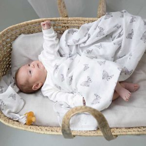 Deux Lapins Iconique Lapin Müslin Bebek Örtüsü 100X100cm - Görsel 2