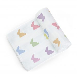 Deux Lapins Rainbow Lapin Müslin Bebek Örtüsü 100X100cm - Görsel 3