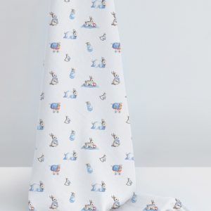 Deux Lapins Bébé Lapin Müslin Bebek Örtüsü 120X120 cm - Görsel 2