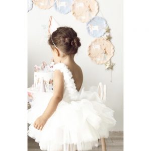 White Blossom Tutu Dress - Görsel 2