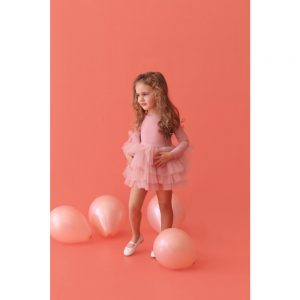 Loulouchildren Powder Pink Tutu Dress With Back Detail