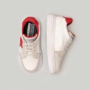 Merli&Rose Deri Star Sneaker | Kırmızı - Görsel 2