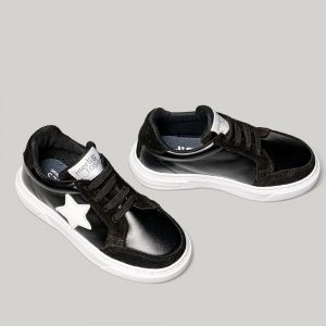 Merli&Rose Deri Star Sneaker | Siyah-Beyaz - Görsel 3