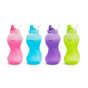 Munchkin Mighty Grip Pipetli Damlatmaz Alıştırma Bardağı, 296ML, 12+ Ay, Pembe - Görsel 2