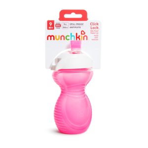 Munchkin Tıklama Kilitli Uçlu Damlatmaz Alıştırma Bardağı, 266 ML, 9+ Ay, Pembe - Görsel 3