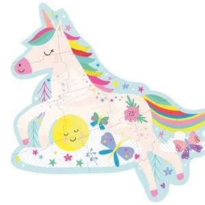 FLOSS & ROCK 12 Parça Şekilli Yap-Boz/Rainbow Unicorn - Görsel 2