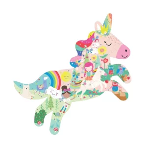 FLOSS & ROCK 40 Parça “Unicorn” Şekilli Yap-Boz / Rainbow Unicorn