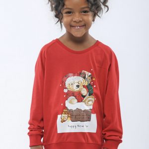 Katia & Bony Christmas Spirit Kız Çocuk Pijama Üst Kırmızı