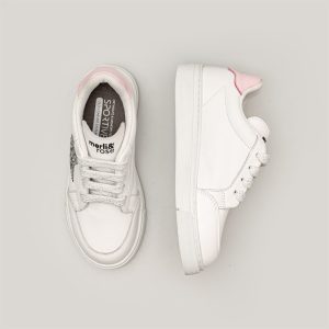 Merli&Rose Star Bebek Sneaker | Beyaz-Pembe-Silver - Görsel 4