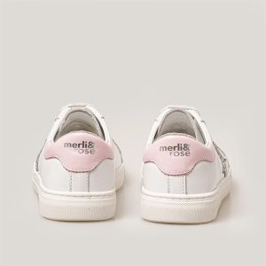 Merli&Rose Star Kadın Sneaker | Beyaz-Pembe-Silver - Görsel 4