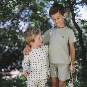 Antebies Minik Dostlar Nakışlı Şortlu Pijama Takımı - Görsel 5