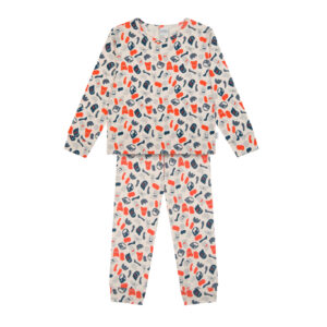 Eğlenceli Canavarlar Uzun Kollu Pijama Takımı